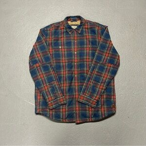 L.L. Bean Men's Casual Plaid Shirt - Navy and Red